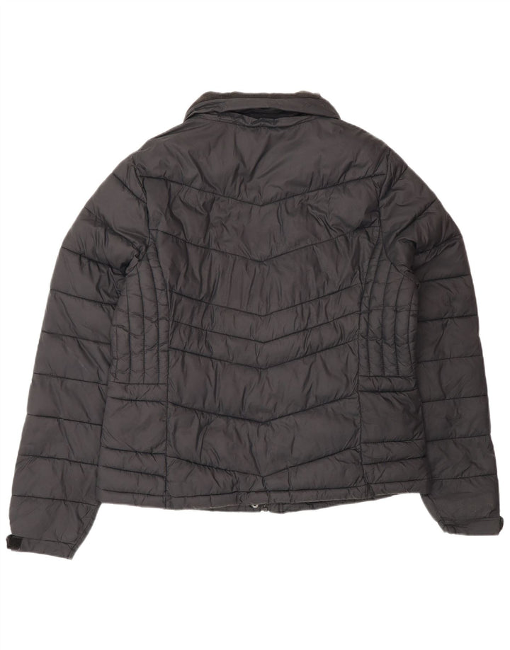 Superdry Damen Wattierte Jacke UK 16 Large Schwarz Polychlorid