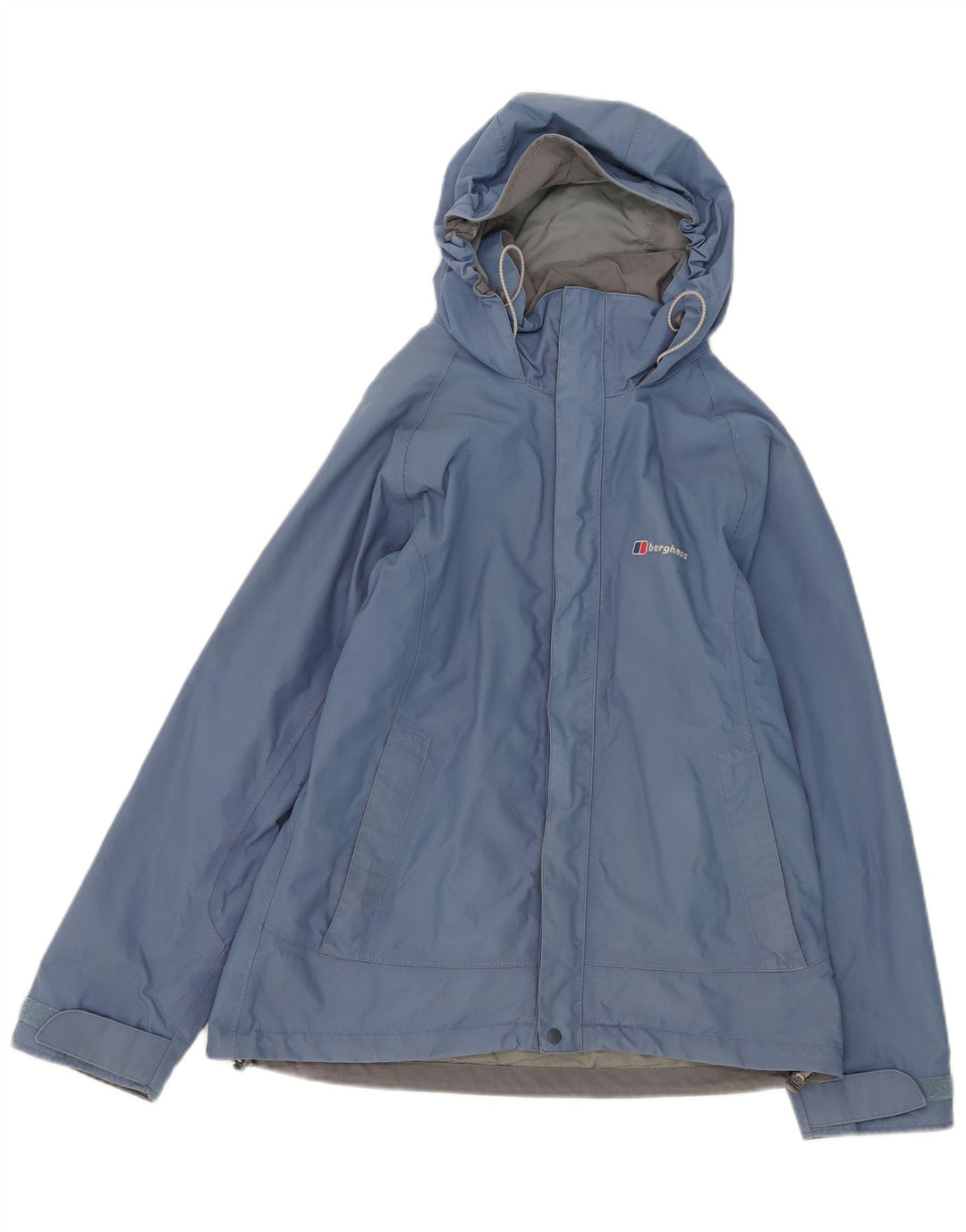Berghaus Damen-Regenjacke mit Kapuze, UK 12, mittelblaues Nylon