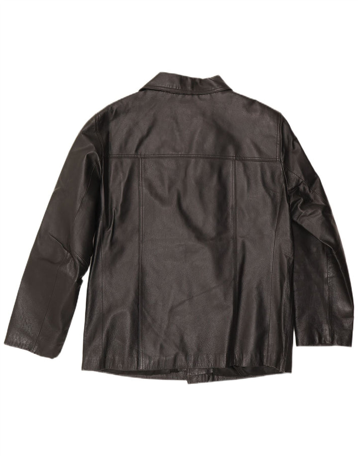 In Extenso Herren-Lederjacke, UK 40, großes schwarzes Leder