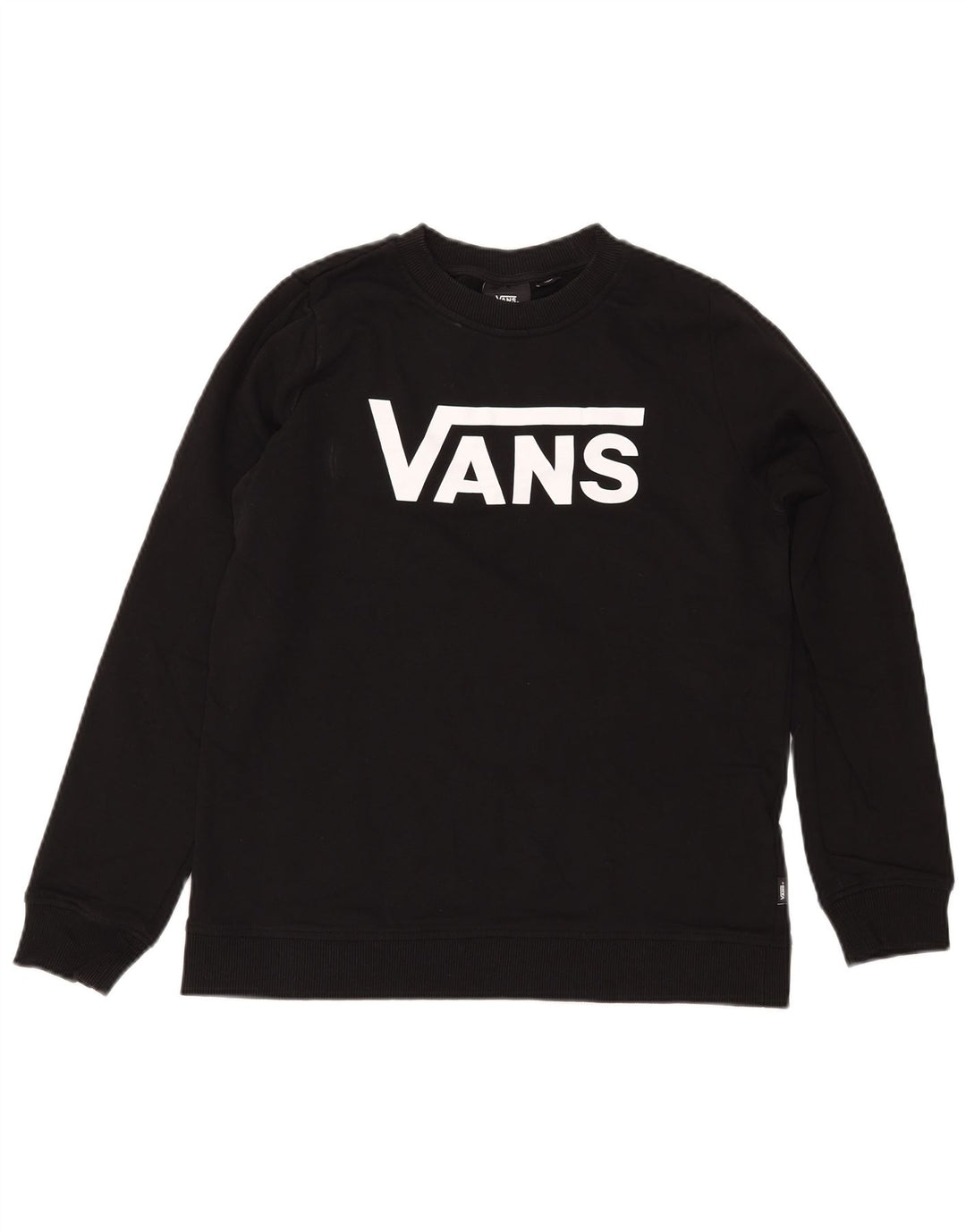 VANS Damen Grafik-Sweatshirt-Pullover UK 14 Mittelschwarze Baumwolle