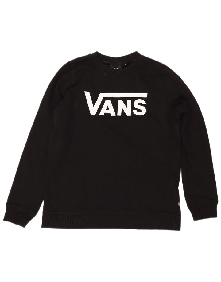 VANS Damen Grafik-Sweatshirt-Pullover UK 14 Mittelschwarze Baumwolle