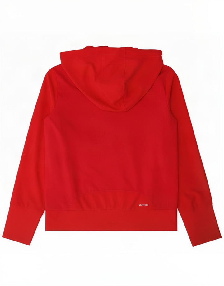 Adidas Damen Climacool Zip Hoodie Pullover UK 12/14 Mittelrotes Polyester