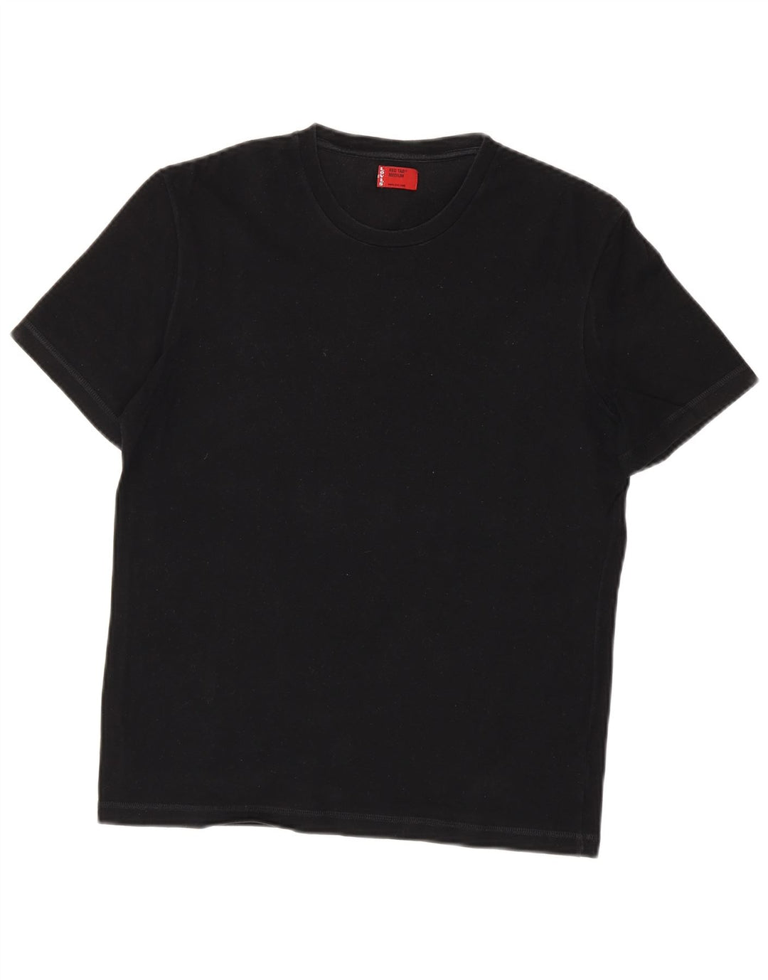LEVI'S Damen T-Shirt Top UK 12 Mittelschwarze Baumwolle