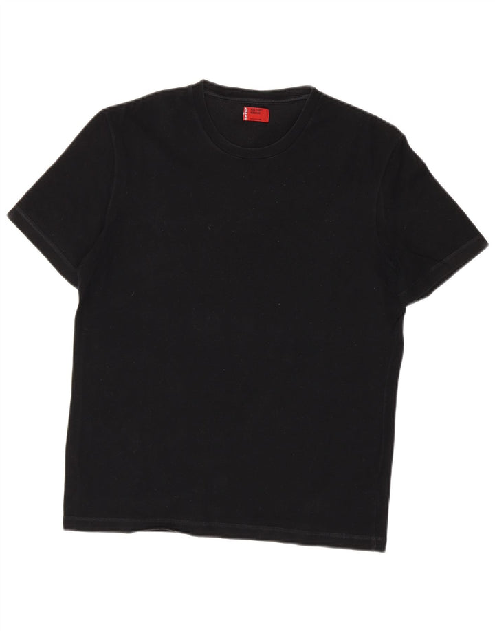 LEVI'S Damen T-Shirt Top UK 12 Mittelschwarze Baumwolle
