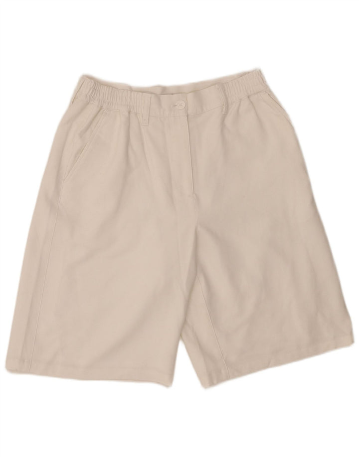 French Connection Damen Chinoshorts UK 14 Large W34 Weiß Polyester