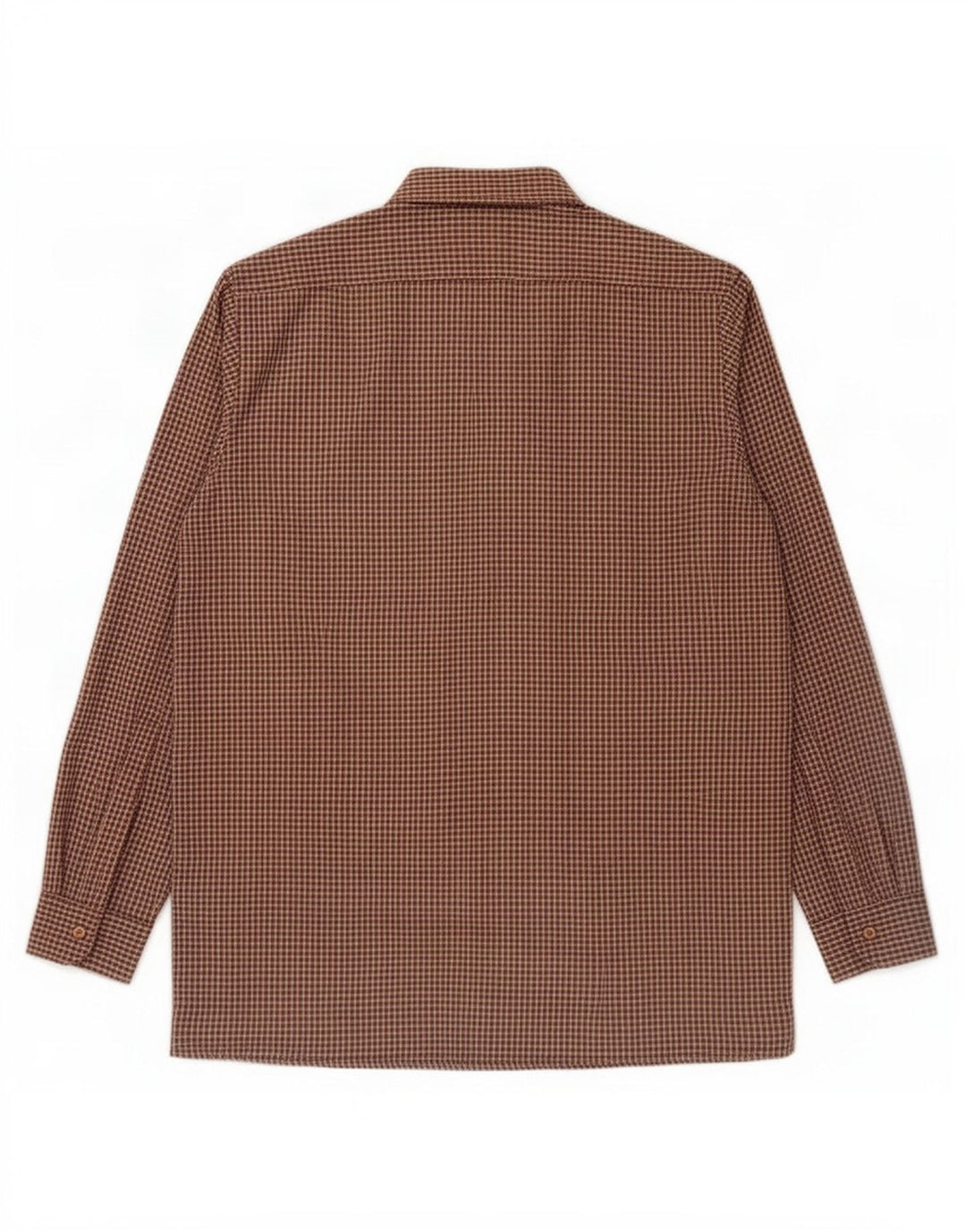 Gleneske Herren-Flanellhemd, Größe 39, 15 1/2, mittelbeige, Hahnentrittmuster