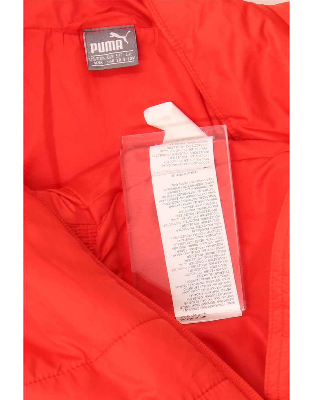 PUMA Mädchen wattierte Jacke 9–10 Jahre, rotes Polyester