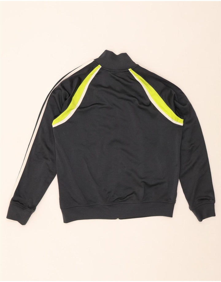 ADIDAS Jungen-Trainingsanzug-Top-Jacke, 13–14 Jahre, graues Colourblock-Polyester