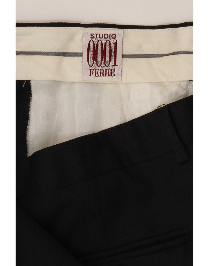 Ferre Herren-Anzughose mit Pegged-Anzug, W34, L31, Schwarz