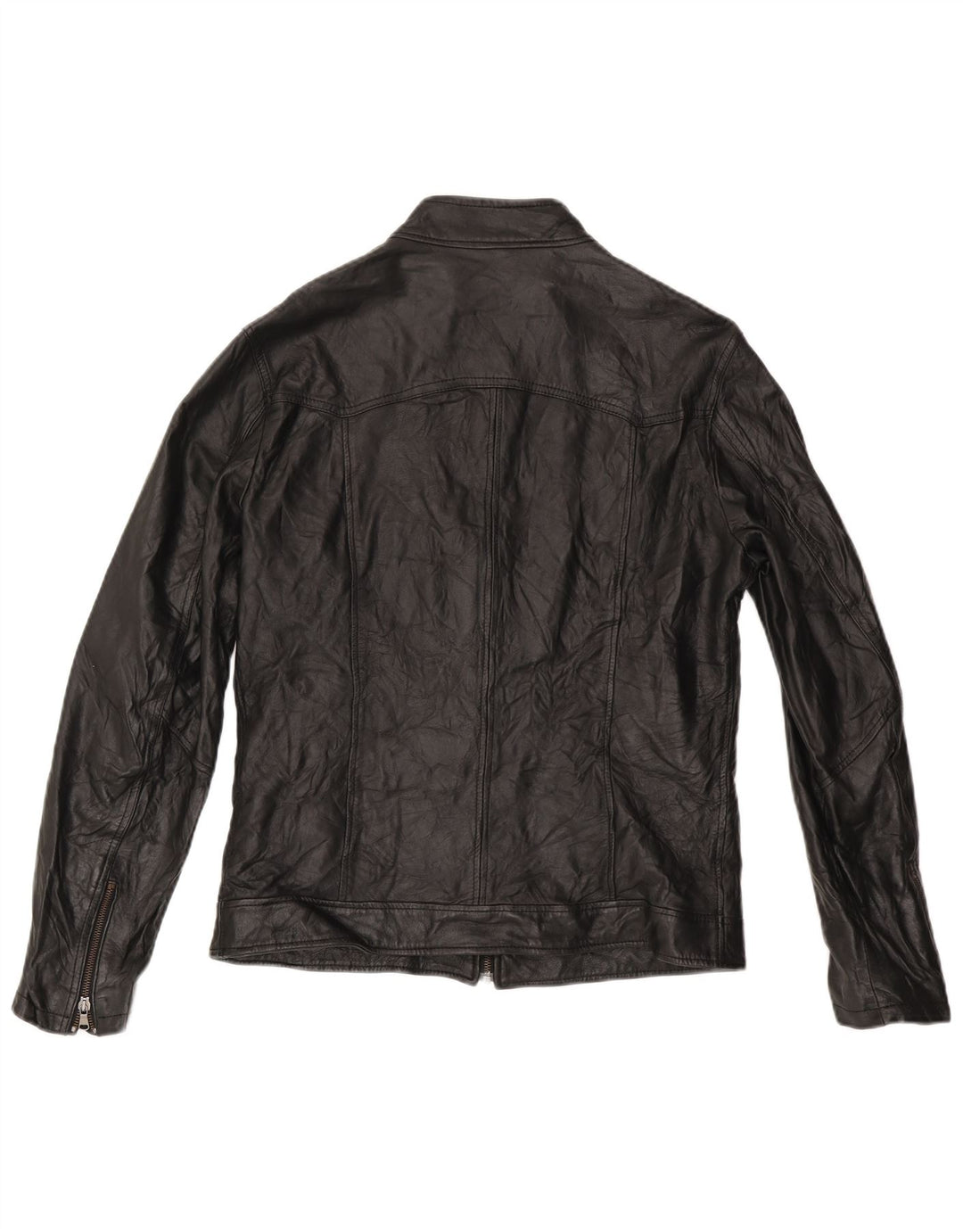 Vintage Herren Lederjacke UK 38 Mittelschwarzes Leder