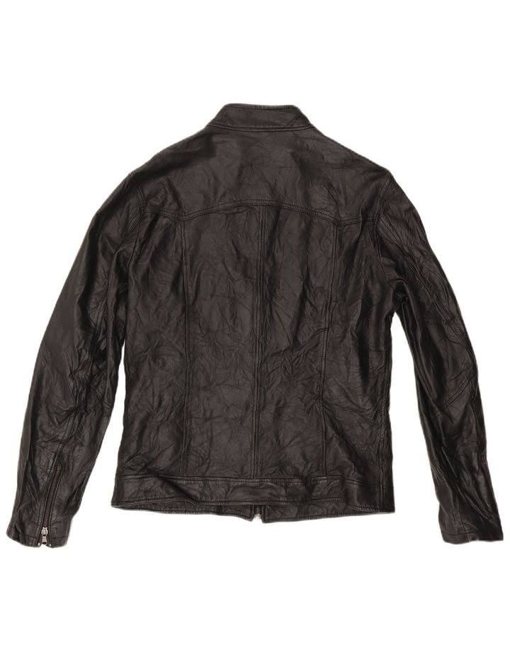 Vintage Herren Lederjacke UK 38 Mittelschwarzes Leder