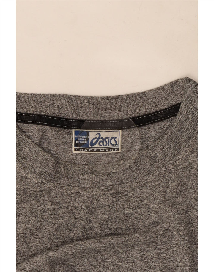 Asics Herren T-Shirt Top Large Grau Baumwolle