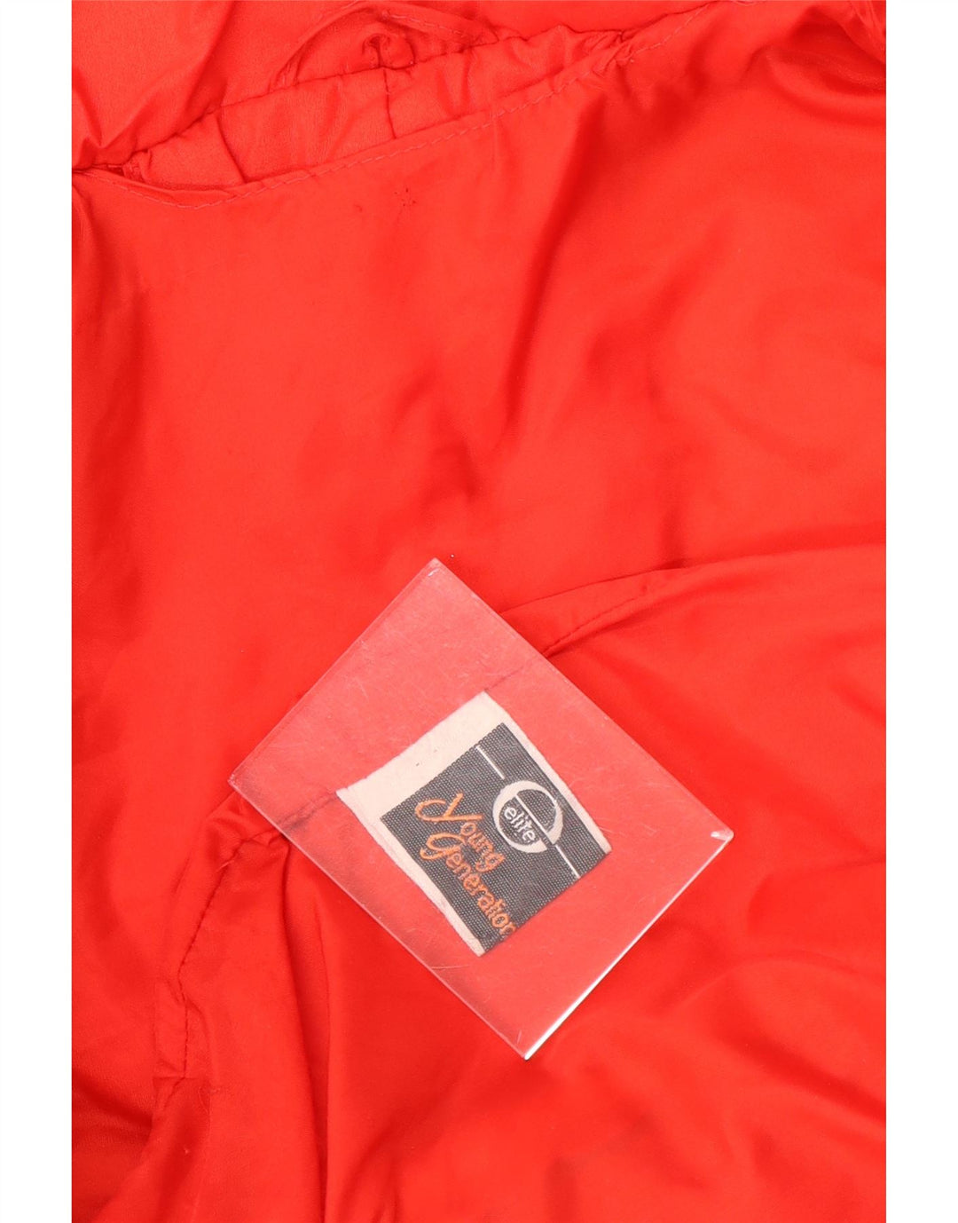 Wattierte Elite-Jacke für Mädchen, 13–14 Jahre, rotes Colourblock-Polyamid