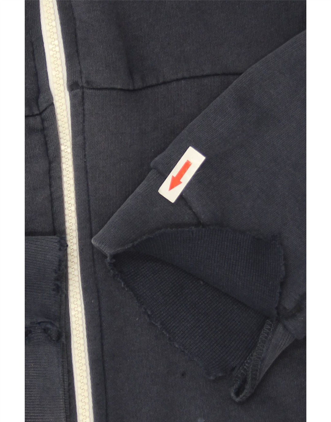Zara Herren-Kapuzenpullover mit Reißverschluss, mittlere marineblaue Baumwolle