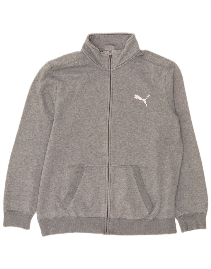 Puma Herren-Trainingsanzug-Top-Jacke, große grau gefleckte Baumwolle