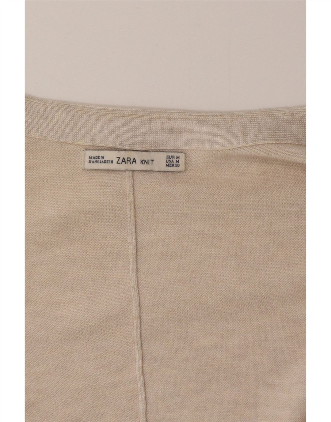 Zara Damen-Strickjacke, übergroß, lang, Gr. 14, Mittelbeige