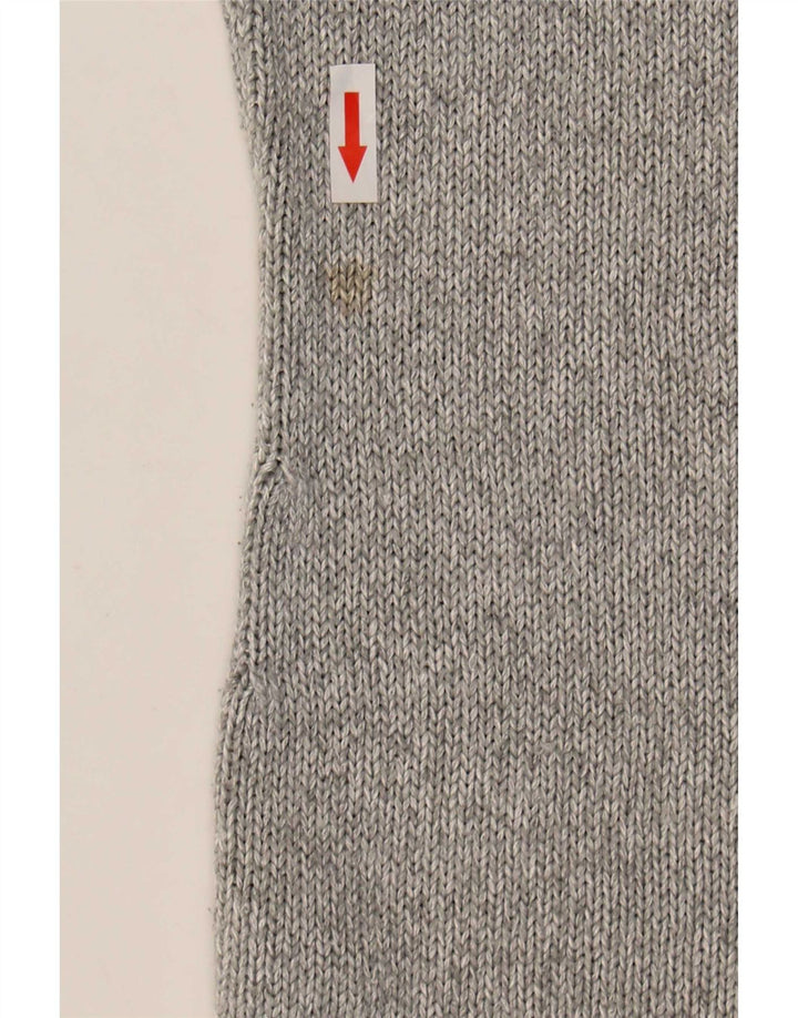 Massimo Dutti Damen-Pullover mit kurzen Ärmeln und V-Ausschnitt, Gr. 10, Größe S, Grau