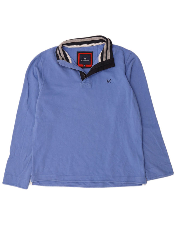 Crew Clothing Herren-Sweatshirt mit Reißverschluss, XL, Blau, Baumwolle