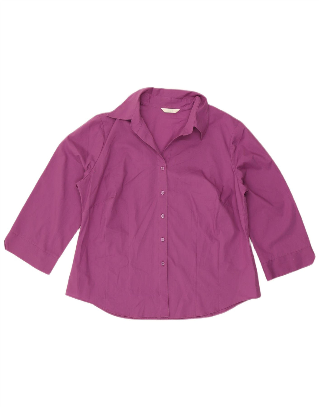 Marks & Spencer Damen-Hemd mit 3/4-Ärmeln, UK 18, XL, Lila, Polyester