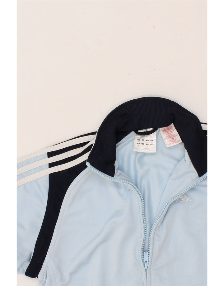 ADIDAS Boys Tracksuit Top Jacket 9-10 Years  Blue Colourblock Polyester Vintage Adidas and Second-Hand Adidas from Messina Hembry 