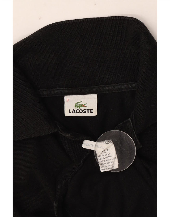 Lacoste Herren-Poloshirt, Größe 3, klein, schwarze Baumwolle