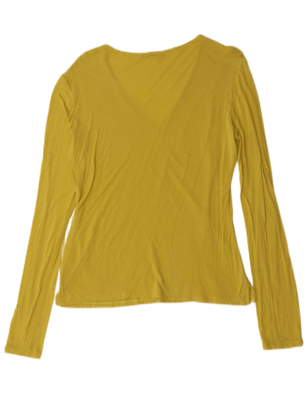 Armani Damen Top Langarm UK 14 Mittelgelb