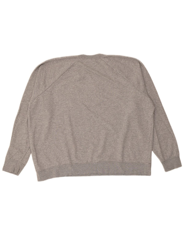 Nike Damen-Sweatshirt in Übergröße, Gr. 20, 2XL, grau gefleckte Baumwolle