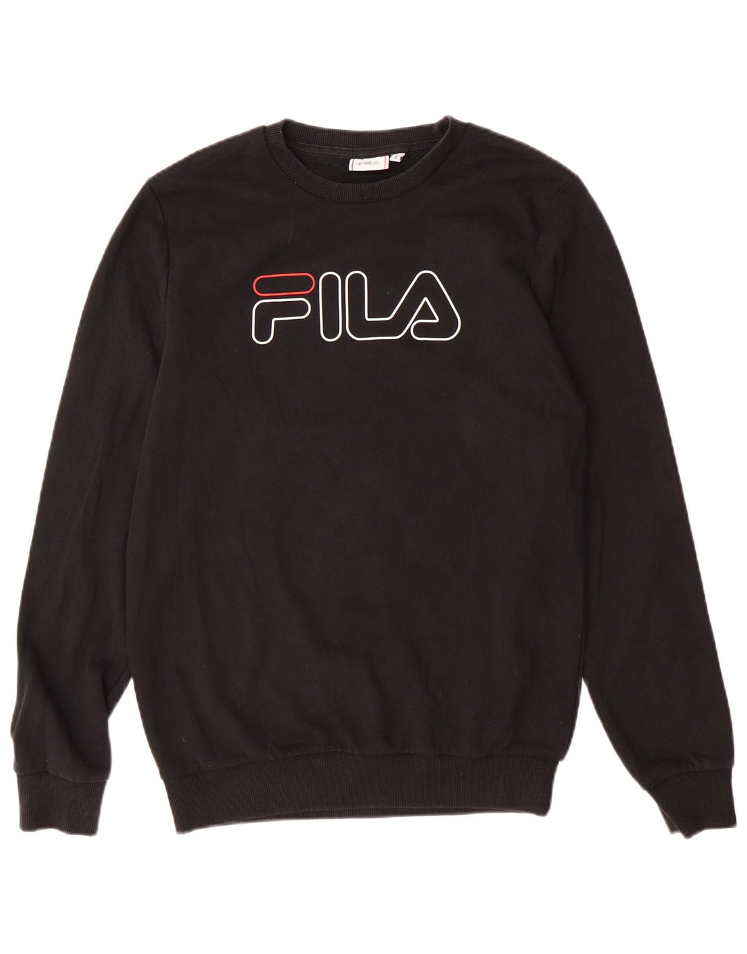 Fila Herren-Sweatshirt mit Grafik, Größe S, schwarze Baumwolle