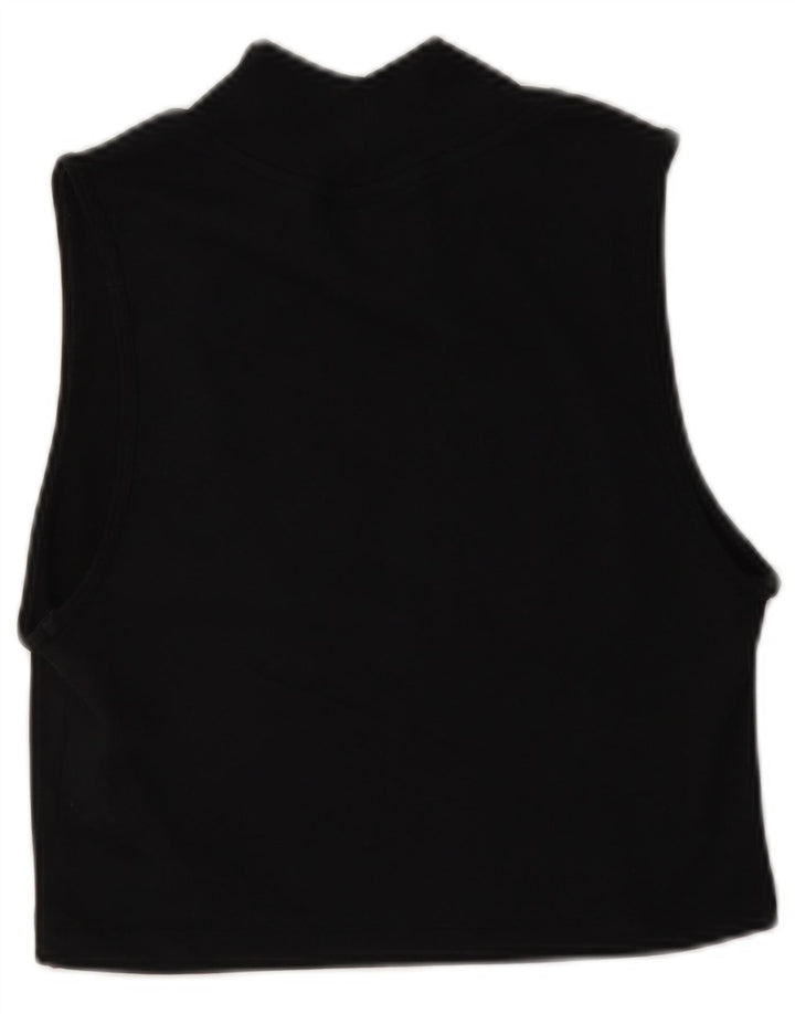 Nike Damen Crop Graphic Vest Top UK 10 Small Schwarz Baumwolle