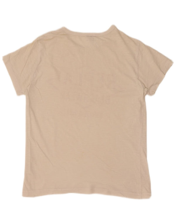 Replay Damen-T-Shirt mit Grafik, UK 12, mittelgrau, aus Baumwolle