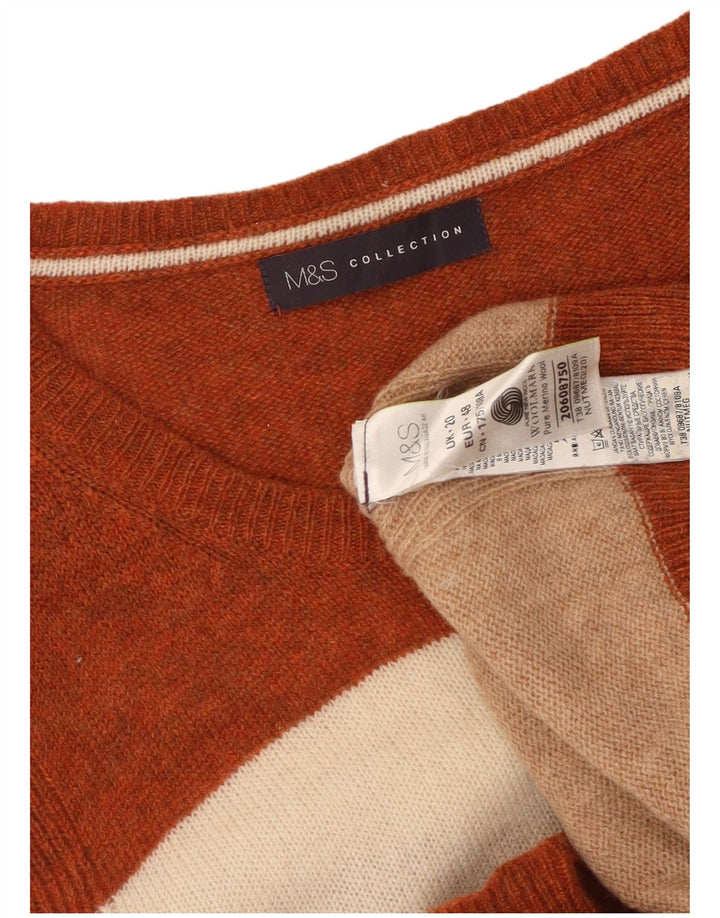 Marks & Spencer Damen-Pullover mit U-Boot-Ausschnitt, UK 20 2XL, mehrfarbig