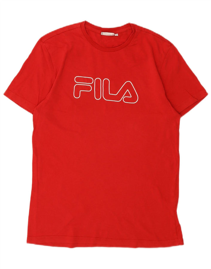 FILA Herren Grafik T-Shirt Top XS Rot