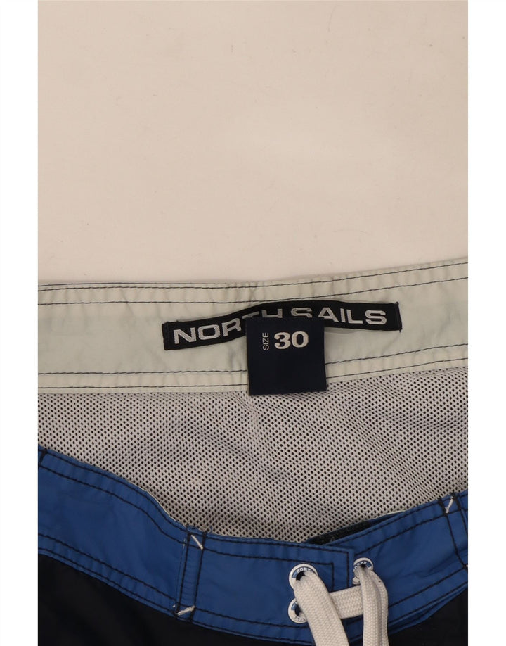 North Sails Herren-Badeshorts mit Grafik, mittelgroß, Marineblau, Farbblock