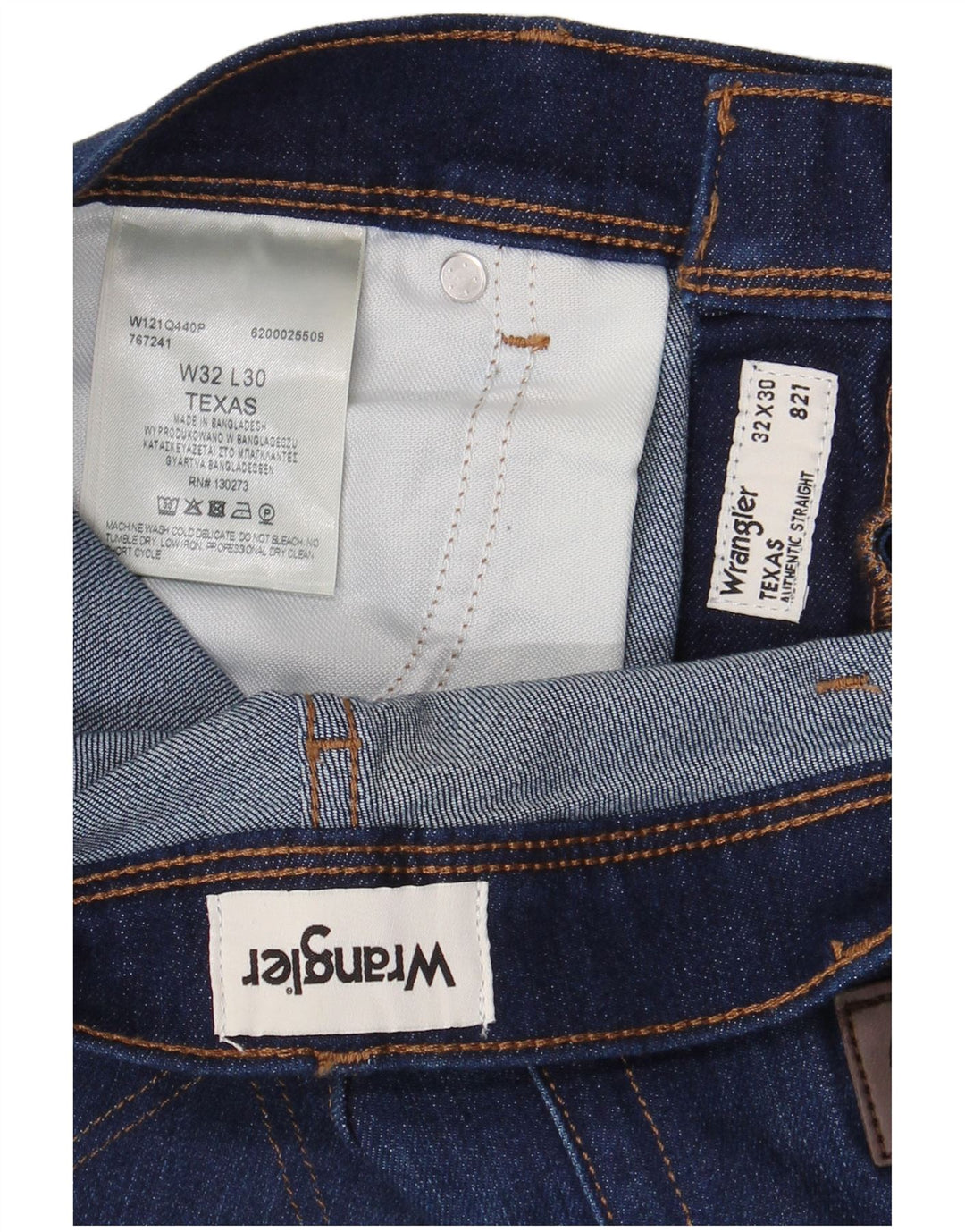 Wrangler Herren Texas Straight Jeans W32 L30 Marineblau Baumwolle