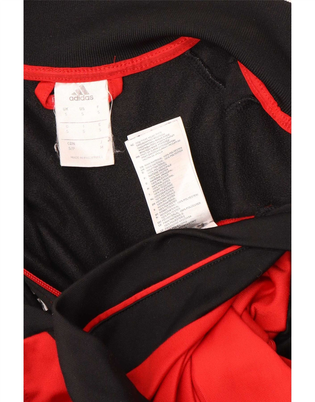 Adidas Herren-Trainingsanzug-Oberteil, Jacke, Größe S, Schwarz, Colourblock-Polyester