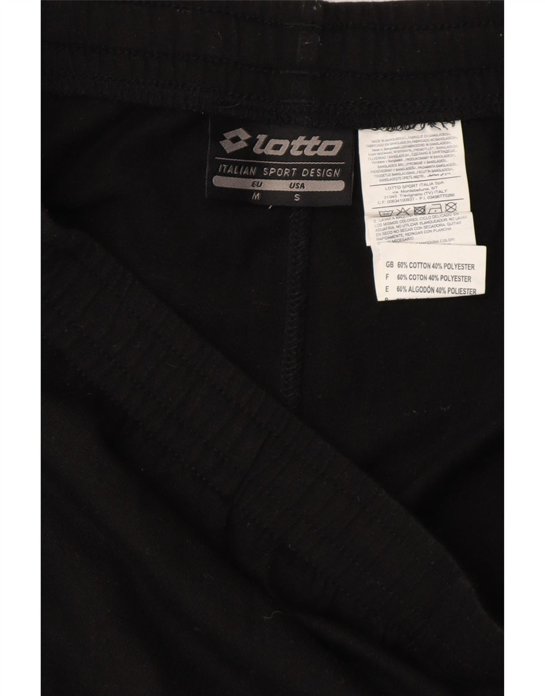 LOTTO Herren-Sportshorts aus mittlerer schwarzer Baumwolle
