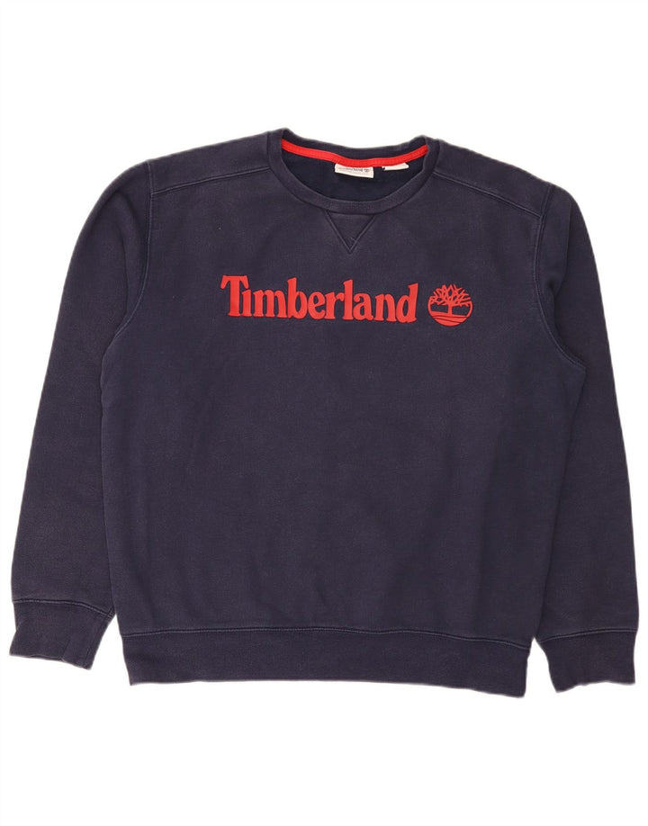 Timberland Herren-Sweatshirt mit Grafik, groß, marineblau, Baumwolle