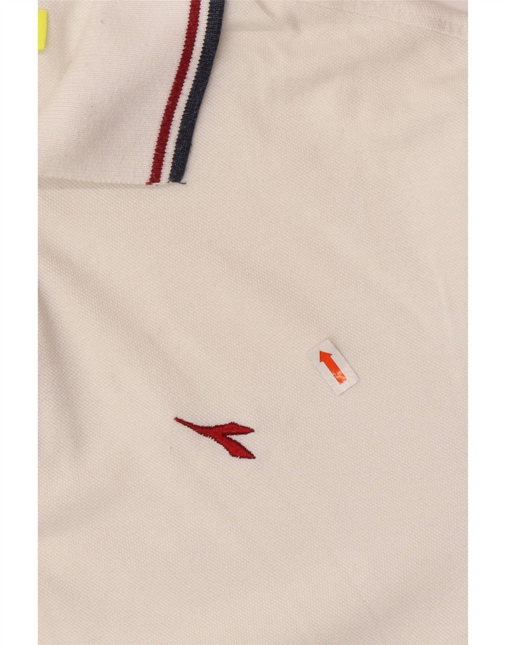 DIADORA Herren-Poloshirt aus mittelweißer Baumwolle