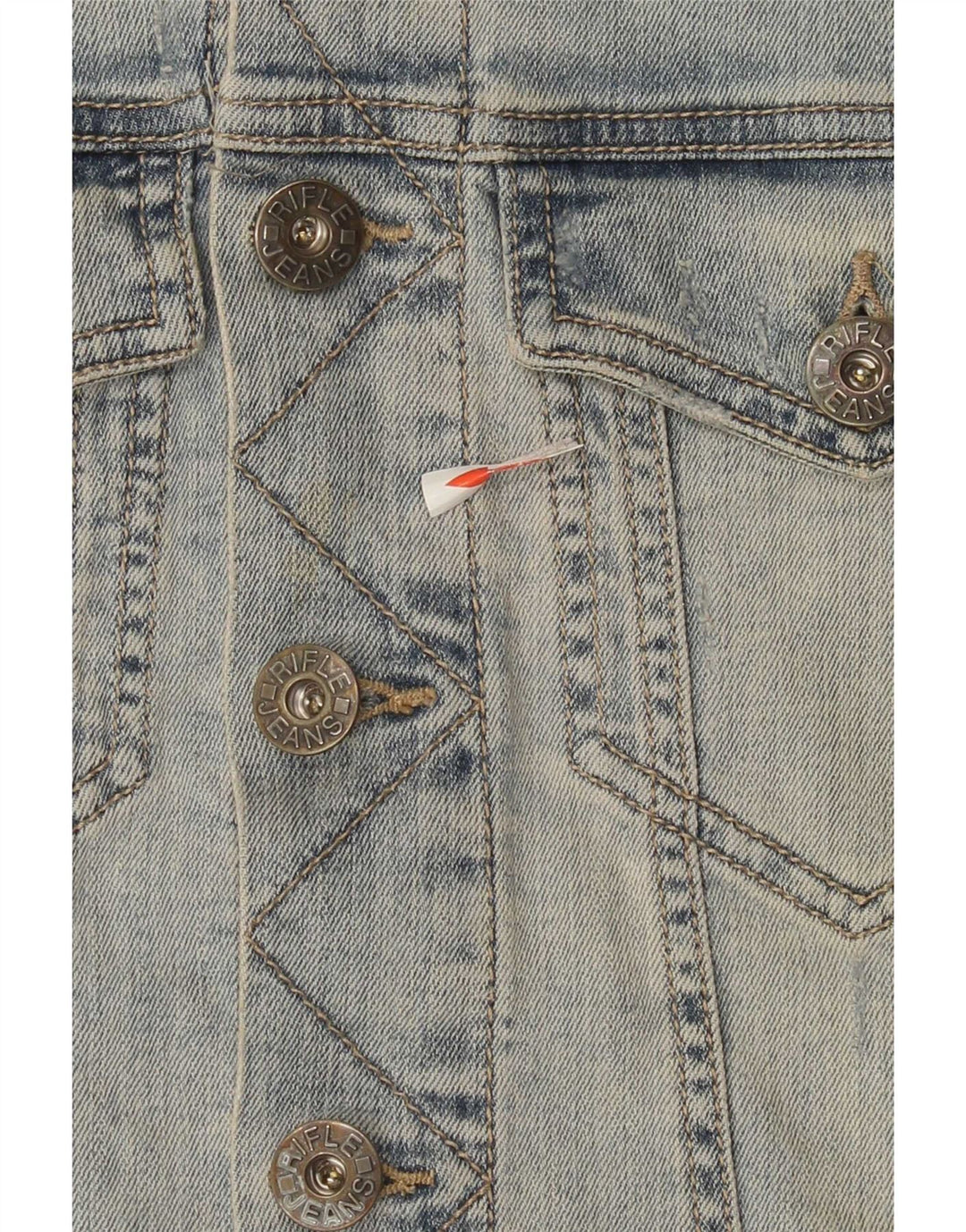Rifle Herren-Jeansweste, UK 38, mittelblaue Baumwolle