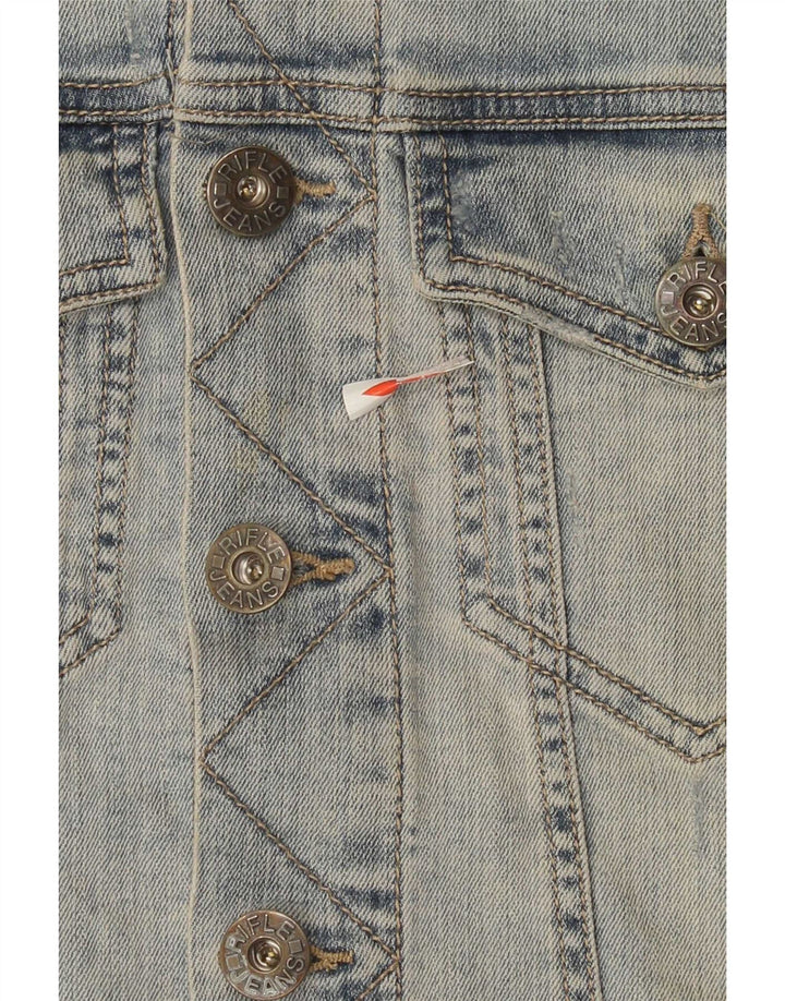 Rifle Herren-Jeansweste, UK 38, mittelblaue Baumwolle