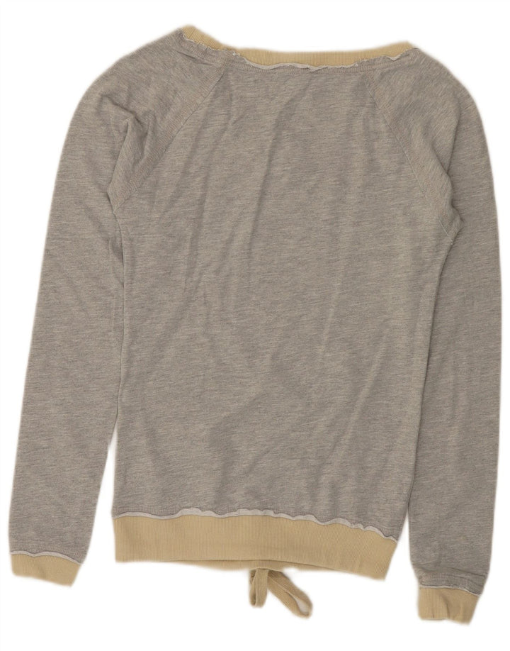 TRUSSARDI Mädchen-Sweatshirt mit Grafik, 9–10 Jahre, Größe L, Grau, Baumwolle