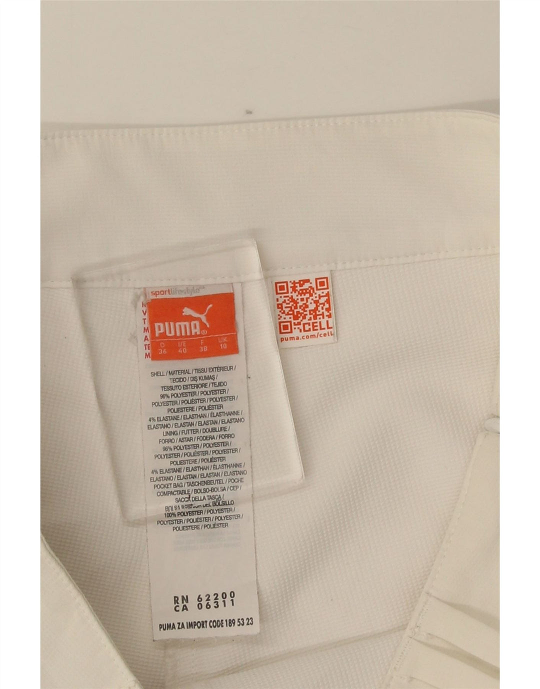 Puma Damen Skort UK 10 Small Off White Polyester
