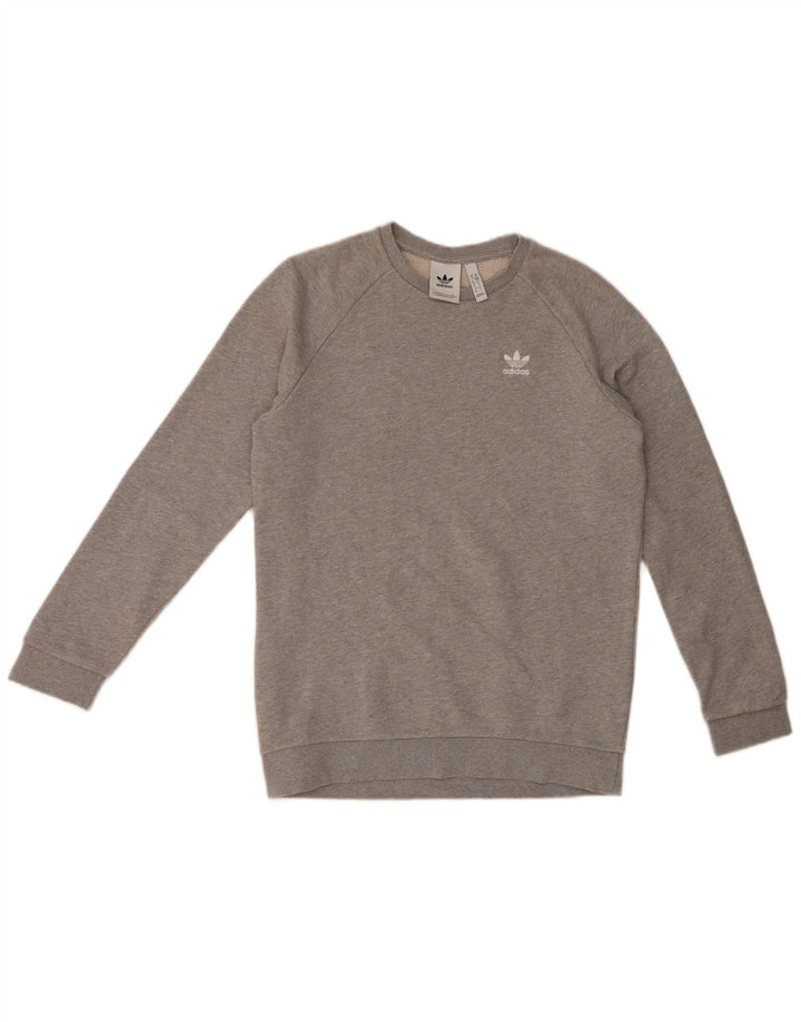 Adidas Herren Sweatshirt Pullover Small Grau Baumwolle
