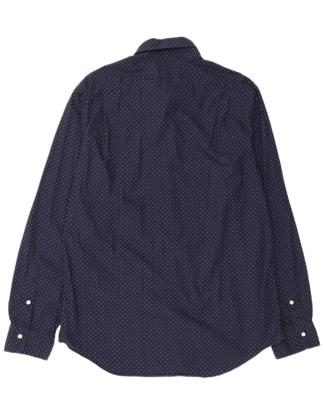 POLO RALPH LAUREN Herren Slim Fit Hemd XL Marineblau gepunktete Baumwolle