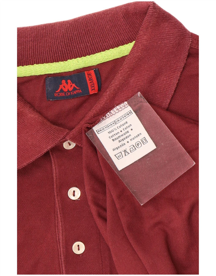 KAPPA Herren Poloshirt 2XL Maroon Baumwolle