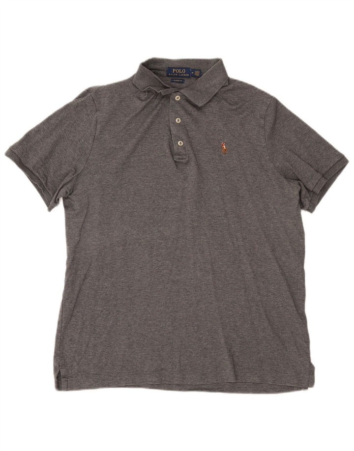 POLO RALPH LAUREN Herren-Poloshirt mit klassischer Passform, Mittelgrau