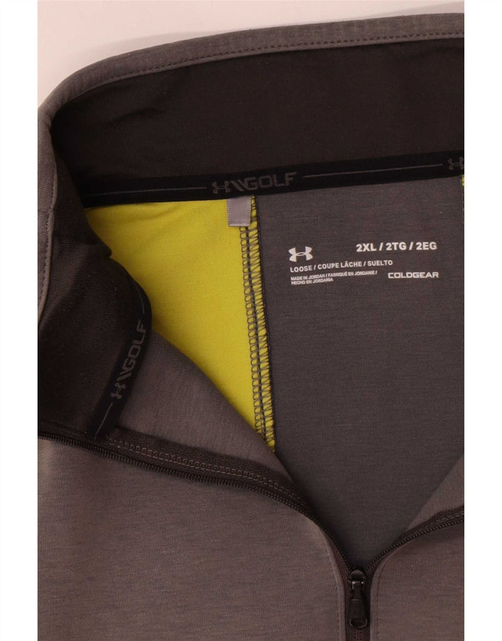 Under Armour Herren Cold Gear Pullover-Trainingsanzug-Oberteil 2XL, Grau, Farbblock