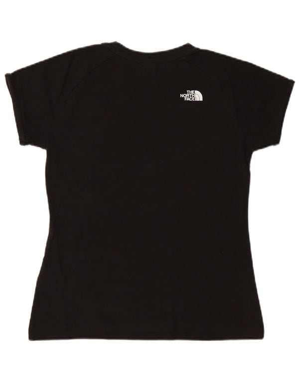 THE NORTH FACE Damen Grafik-T-Shirt-Oberteil UK 14 Mittelschwarze Baumwolle