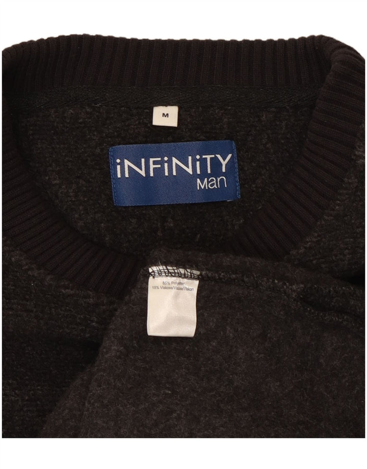 INFINITY Herren-Pullover mit U-Boot-Ausschnitt, mittelgraues Polyester