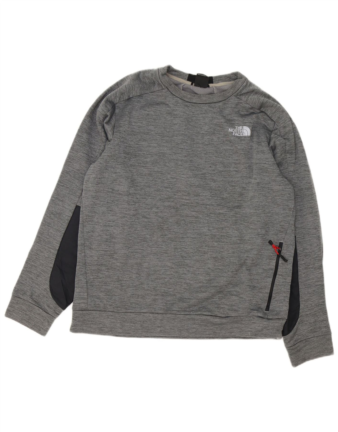 The North Face Herren-Sweatshirt-Pullover, großes graues Colourblock-Polyester
